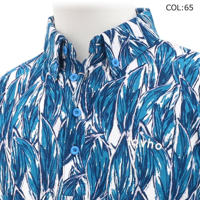 トヴホ tovho 21-135308 メンズ 半袖ポロシャツ リーフPTシャツ ボタンダウン ゴルフウェア スポーツウェア 春夏 トヴホ tovho 21-135308 メンズ 半袖ポロシャツ リーフPTシャツ ボタン