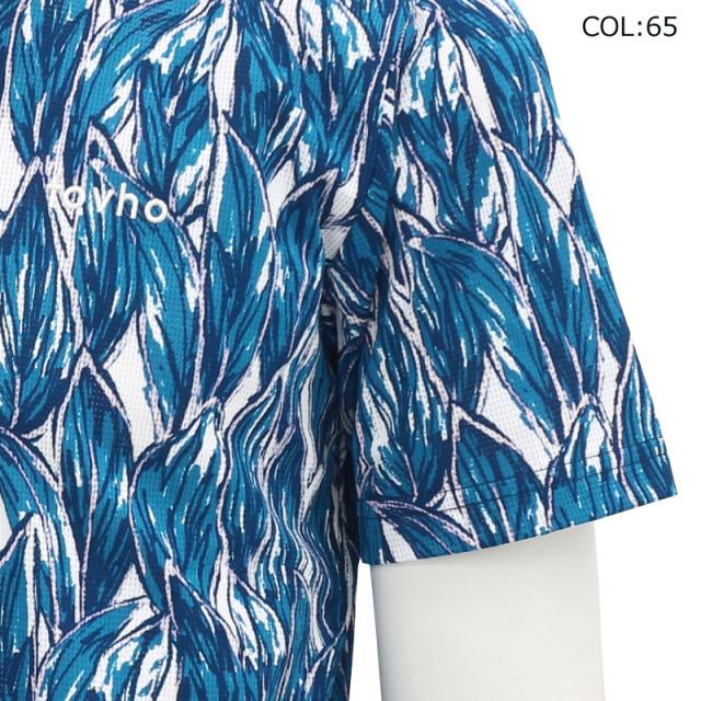 トヴホ tovho 21-135308 メンズ 半袖ポロシャツ リーフPTシャツ ボタン