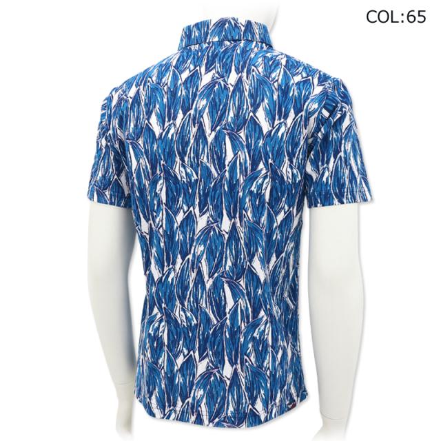 トヴホ tovho 21-135308 メンズ 半袖ポロシャツ リーフPTシャツ ボタン