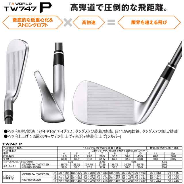 本間ゴルフ ホンマ ツアーワールド Tw747p 単品 アイアン N S Pro 950gh スチールシャフト Honma Tw747 P Iron N S Pro 950gh Steel Shの通販はau Pay マーケット ファーストステージ