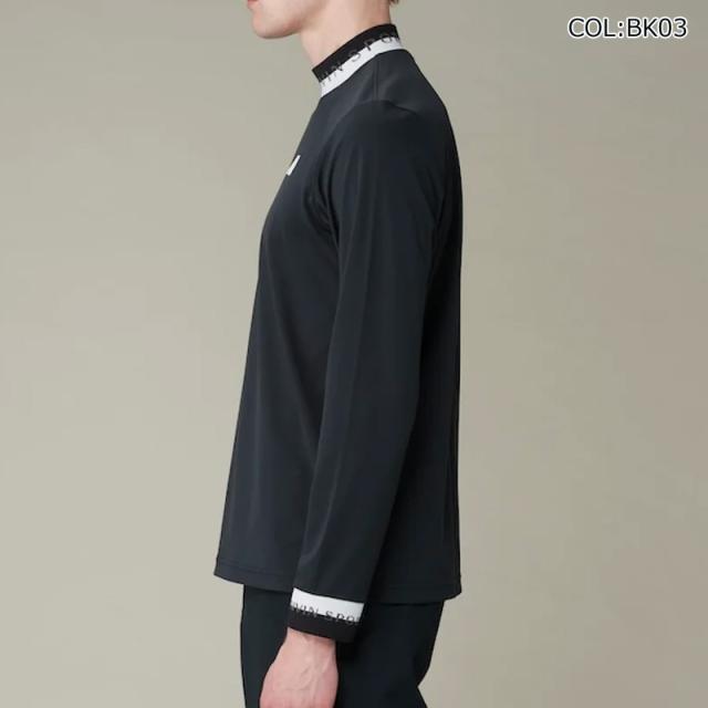 ランバン LANVIN VG4FLS22M メンズ モックネック 長袖シャツ 吸汗 UVカット ゴルフウェア スポーツウェア 秋冬春_10