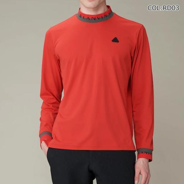 ランバン LANVIN VG4FLS22M メンズ モックネック 長袖シャツ 吸汗 UVカット ゴルフウェア スポーツウェア 秋冬春_1