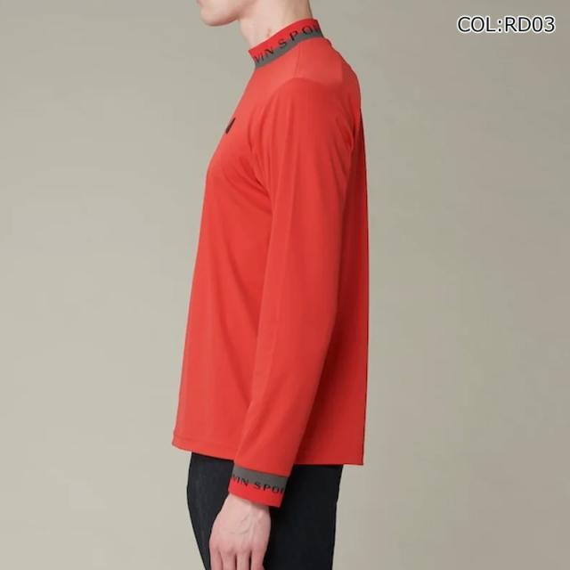ランバン LANVIN VG4FLS22M メンズ モックネック 長袖シャツ 吸汗 UVカット ゴルフウェア スポーツウェア 秋冬春_2