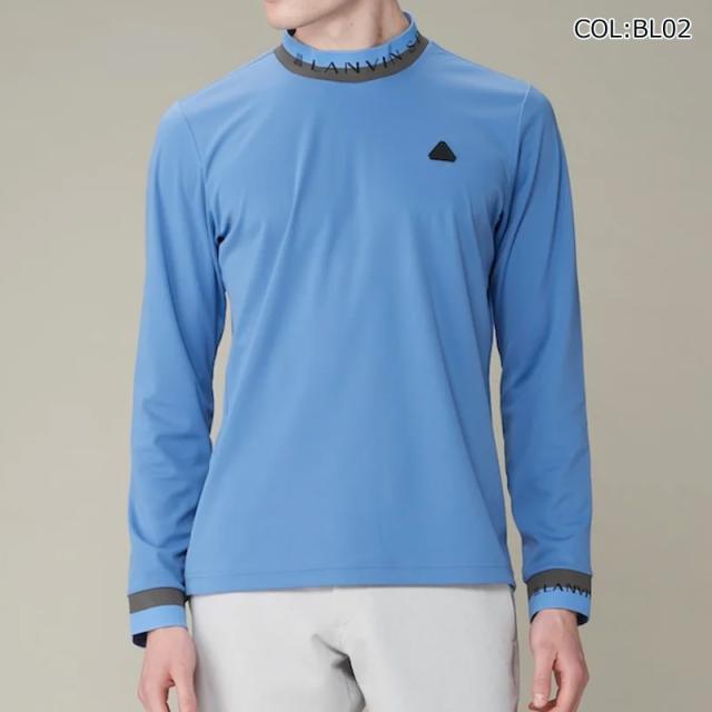 ランバン LANVIN VG4FLS22M メンズ モックネック 長袖シャツ 吸汗 UVカット ゴルフウェア スポーツウェア 秋冬春_5
