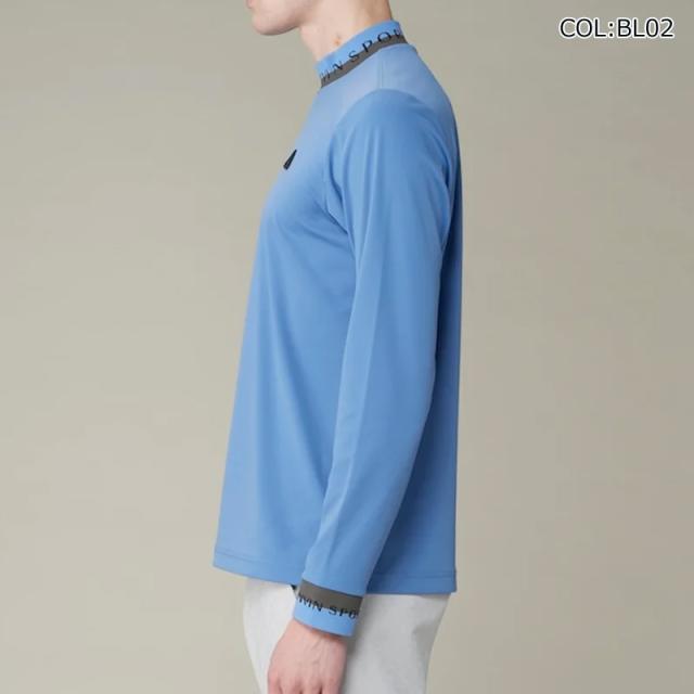ランバン LANVIN VG4FLS22M メンズ モックネック 長袖シャツ 吸汗 UVカット ゴルフウェア スポーツウェア 秋冬春_6