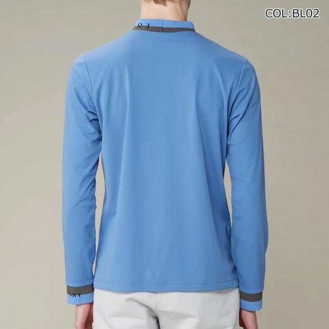 ランバン LANVIN VG4FLS22M メンズ モックネック 長袖シャツ 吸汗 UVカット ゴルフウェア スポーツウェア 秋冬春_7