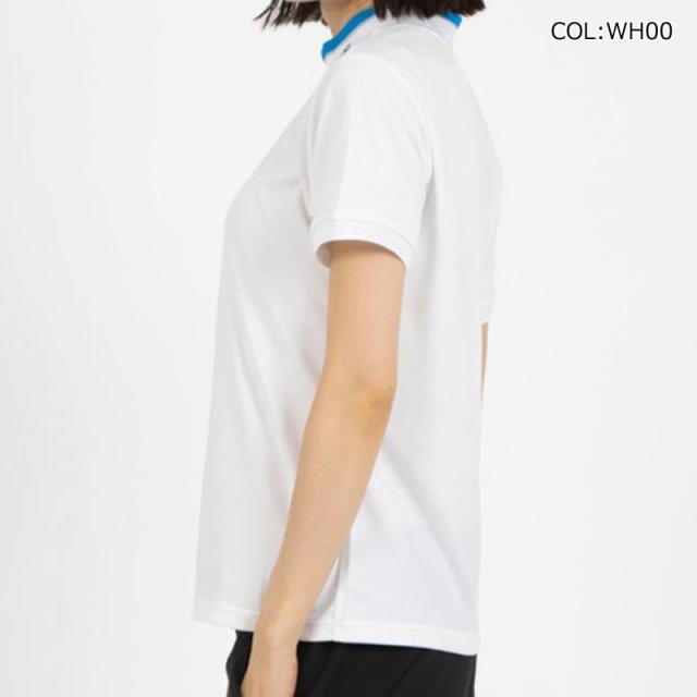 【ネコポス送りとどける能力のある】マンシングウェア Munsingwear MG5SHS56L レディース 半袖 モックネックシャツ UVはね除ける クーリング 伸ばすこと ゴルフ御召しもの 運動競技御召しもの 春夏