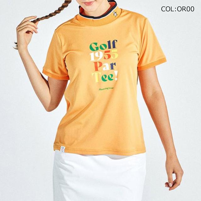 【ネコポス送りとどける能力のある】マンシングウェア Munsingwear MG5SHS56L レディース 半袖 モックネックシャツ UVはね除ける クーリング 伸ばすこと ゴルフ御召しもの 運動競技御召しもの 春夏