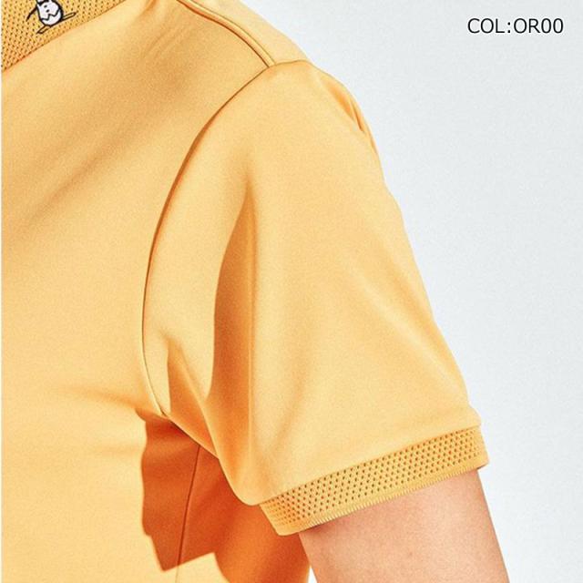 【ネコポス送りとどける能力のある】マンシングウェア Munsingwear MG5SHS56L レディース 半袖 モックネックシャツ UVはね除ける クーリング 伸ばすこと ゴルフ御召しもの 運動競技御召しもの 春夏
