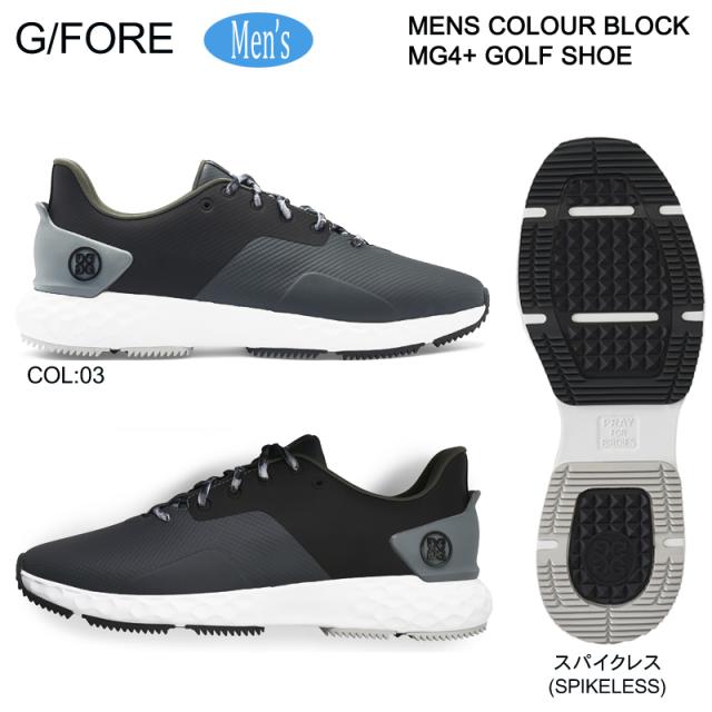 G/FORE GFORE ジーフォア 073424808 G4MS21EF26LB メンズ ゴルフシューズ スパイクレス 紐靴 SPIKELESS MENS COLOUR BLOCK MG4+ GOLF SHOE