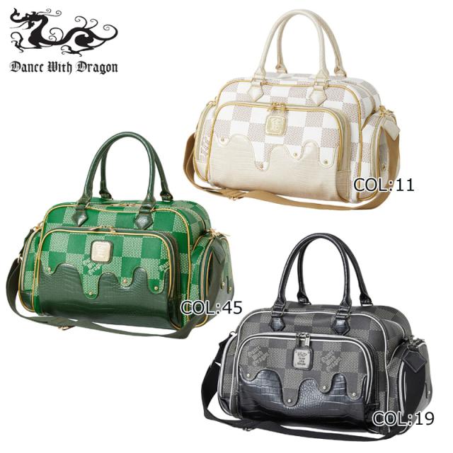 ダンスウィズドラゴン Dance With Dragon D3-372016 ボストンバッグ ドットチェック ゴルフバッグ 鞄 ゴルフ小物