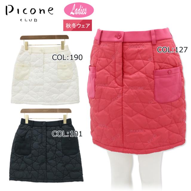 ピッコーネクラブ PICONECLUB C416019 レディース 中綿スカート 星柄刺繍 ゴルフウェア スポーツウェア 秋冬