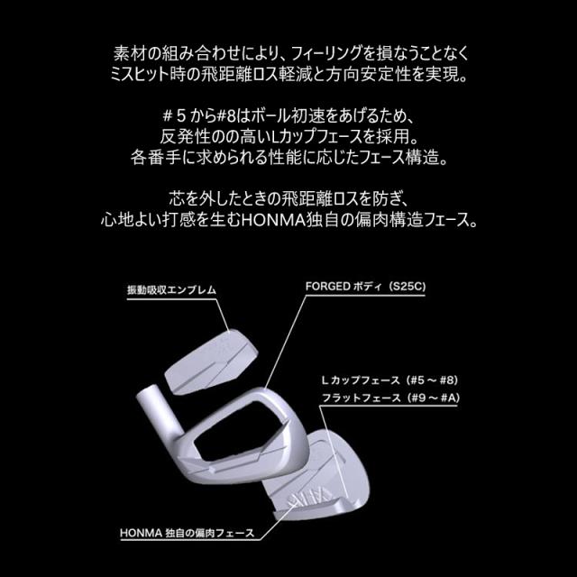 本間ゴルフ(ホンマ/HONMA) ツアーワールド TW-Px アイアン 5本組(#6-9.PW) N.S.PRO 950neo スチールシャフト 2025年モデル_6