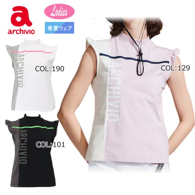 【ネコポス配送可能】 アルチビオ archivio A459510 レディース ノースリーブ プルオーバー UVケア加工 吸水速乾 ゴルフウェア スポーツウェア 春夏