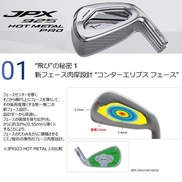 ミズノ (MIZUNO) JPX925 HOT L PRO アイアン 5本組 (#6-#9.PW) 右用 N.S.PRO MODUS3 TOUR105 スチールシャフト (S)