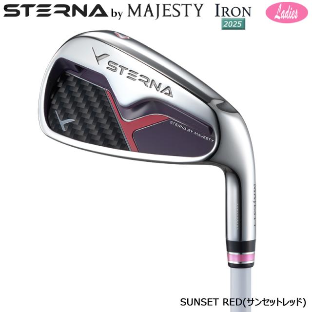 マジェスティ ゴルフ(MAJESTY GOLF) 2025 スターナ (STERNA) レディース アイアン 右用 7本組(#6-9.PW.AW.SW) FRY FAR STERNA BY MAJESTY カーボンシャフト