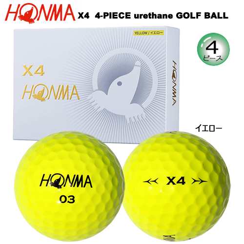 本間ゴルフ ホンマ Honma X4 4ピース ゴルフ ボール 1ダース イエロー 12球入 の通販はau Pay マーケット ファーストステージ