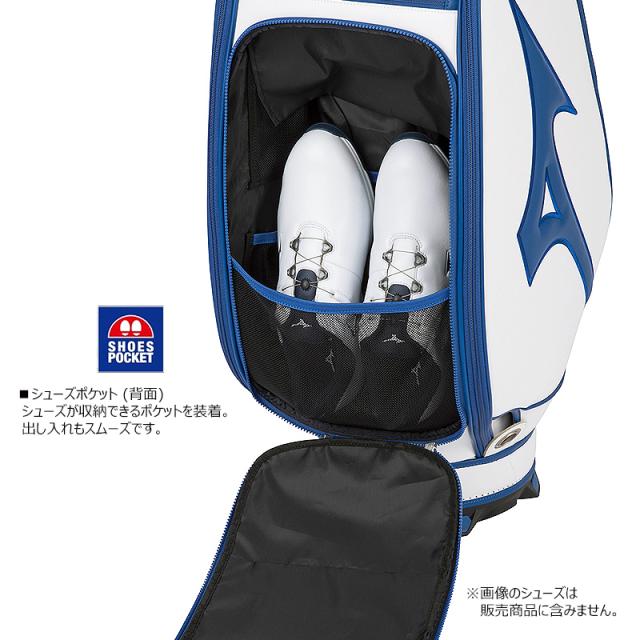 ミズノ(MIZUNO) 5LJC2221 10.5型(5.8kg) ツアースタッフ (Tour Staf) キャディバッグ (ホワイト×ブルー)