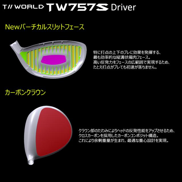 本間ゴルフ (ホンマ/HONMA) ツアーワールド (T//WORLD) 2022 TW757 Type-S ドライバー (10.5°/±1°)S SR 右用 TW757専用 ヴィザード カーボンシャフト_7