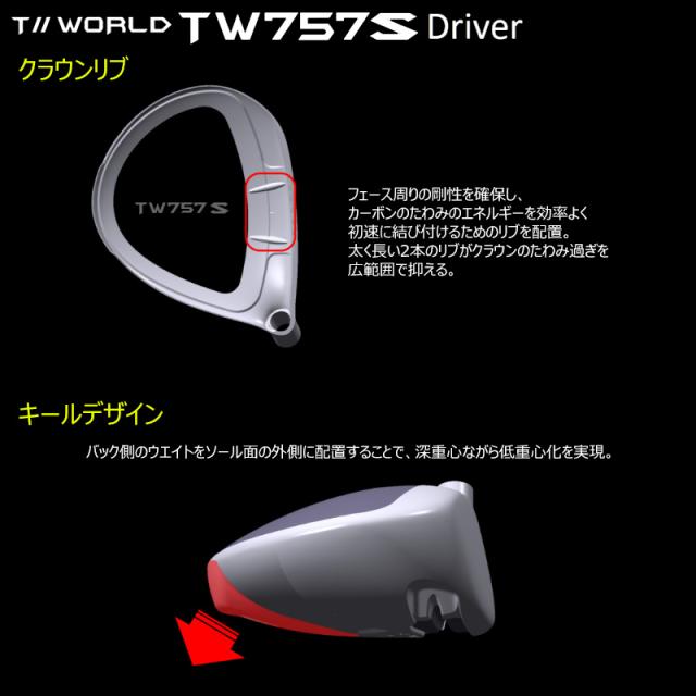 本間ゴルフ (ホンマ/HONMA) ツアーワールド (T//WORLD) 2022 TW757 Type-S ドライバー (10.5°/±1°)S SR 右用 TW757専用 ヴィザード カーボンシャフト_8
