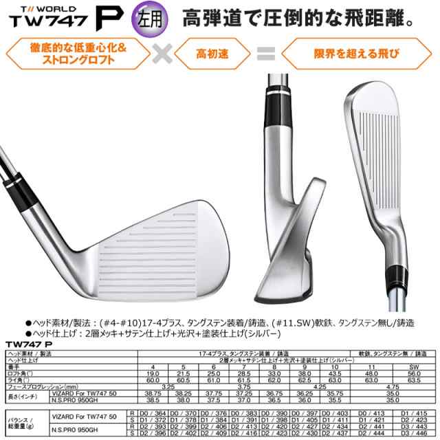 左用】本間ゴルフ(ホンマ/HONMA) ツアーワールド TW747P 単品 アイアン