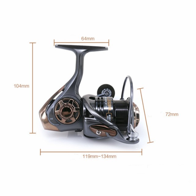 浅スプールスピニングリール Hs3000 ルアー用 軽量化 磯釣り 海釣り 左右通用 の通販はau Pay マーケット C D