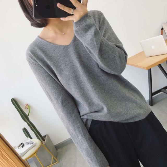 Offクーポン配布中 Vネックセーター Vネックニット レディース 長袖 Tシャツ Vネック ニット セーター トレーナー カットソー コの通販はau Pay マーケット Felmer フェルマー