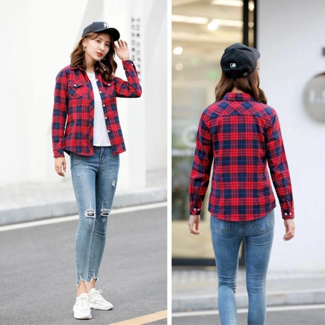 チェックシャツ レディース 長袖 ネルシャツ 春 秋冬 シャツ