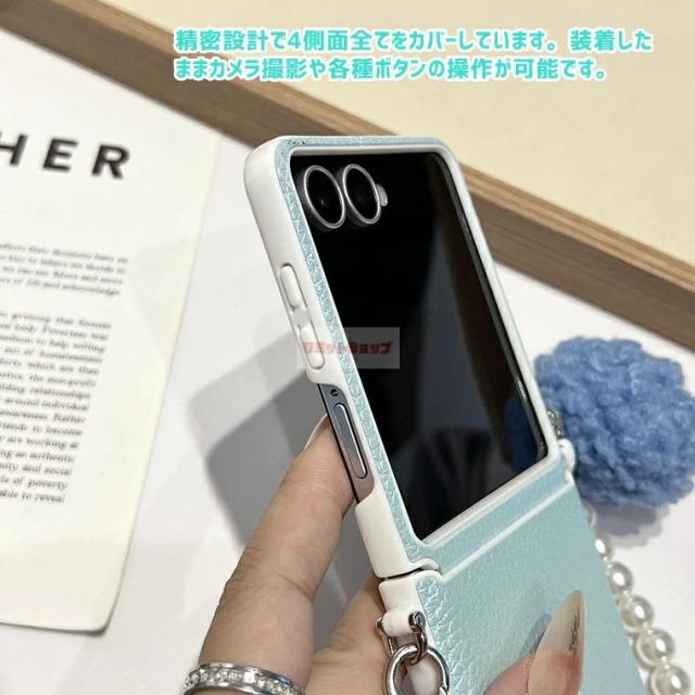 Galaxy Z Flip7 ケース Galaxy Z Flip7 カバー 革製 ヒンジ保護カバー
