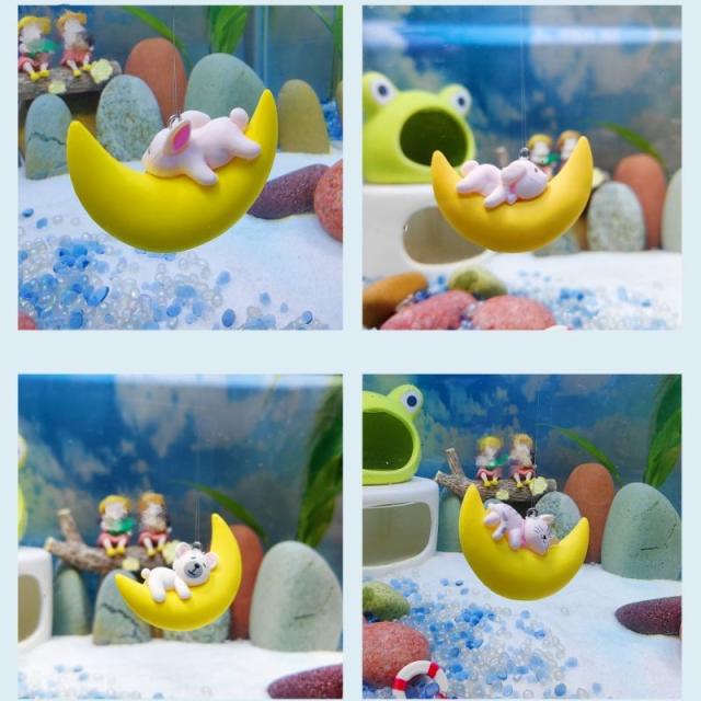 アクアリウム 水槽飾り 装飾 うさぎ イヌ クマ サイズ：約5cm