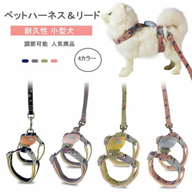 ペット用リード ペットハーネス＆リード パイナップル形 猫犬通用 散歩