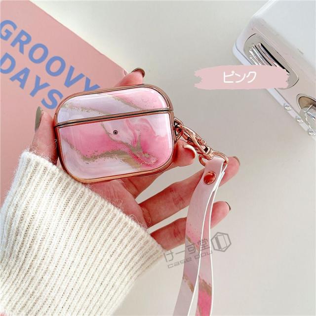 Airpods3 ケース おしゃれ メッキ加工 大理石柄 Airpods 第3世代