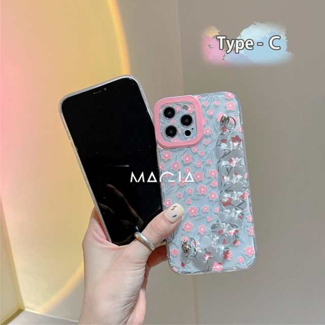 iphone14 ケース クリア iphone14 pro ケース チェーン 韓国 花柄 透明 iPhone se3 ケース 第3世代 かわいい  アイフォン8 11Pro 12 mini の通販はau PAY マーケット - マギアーショップ | au PAY マーケット－通販サイト