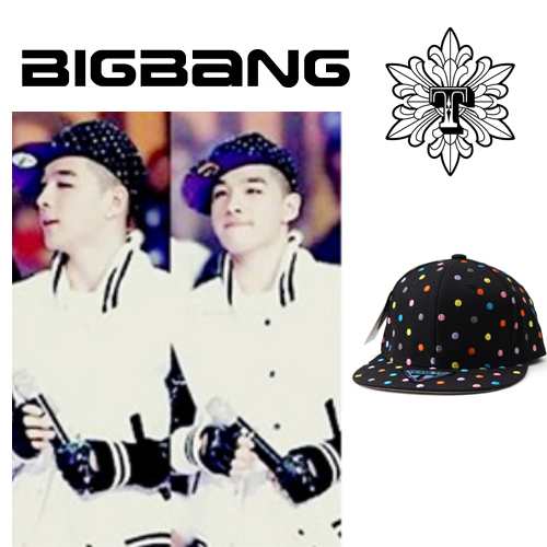 正規品 Bigbang Sol テヤン 着用 可愛い水玉 刺繍キャップ Cap 帽子