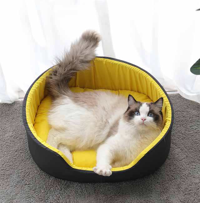 猫ベッド 猫用品 ペット用ベッド 春 夏 秋 冬 ペット 犬ベッド 洗える 寝具 柔らかい 可愛い ニャーちゃん 中小型 ペットの通販はau Pay マーケット もも屋