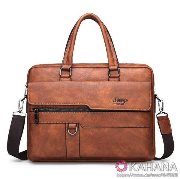 ビジネスバッグ メンズ レザー ショルダーバッグ 大容量 収納力 高級トート バッグ Pcバッグ 対応 出張の通販はau Pay マーケット Kahana
