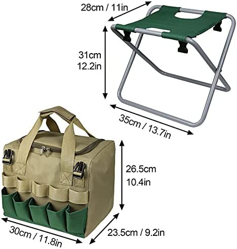 ガーデンツールバッグ 折りたたみスツール付き ツールバッグ 工具バッグ 工具入れ 多機能 大容量 耐久性 園芸 ガーデン作業の通販はau PAY  マーケット - FUKUYA | au PAY マーケット－通販サイト