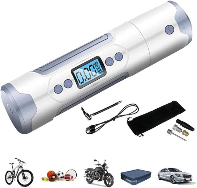 タイヤインフレータ車バイクオートバイボールエアコンプレッサーポンプモバイル電源機能ポータブルコードレスタイヤインフレータオートバイ  タイヤインフレータ車バイクオートバイボールエアコンプレッサーポンプモバイル電源機能ポータブルコードレスタイヤインフレータ ... タイヤインフレータエアポンプ自転車モーターサイクルボール充電式オートバイポンプ用の懐中電灯車コンプレッサー付きタイヤインフレータ
