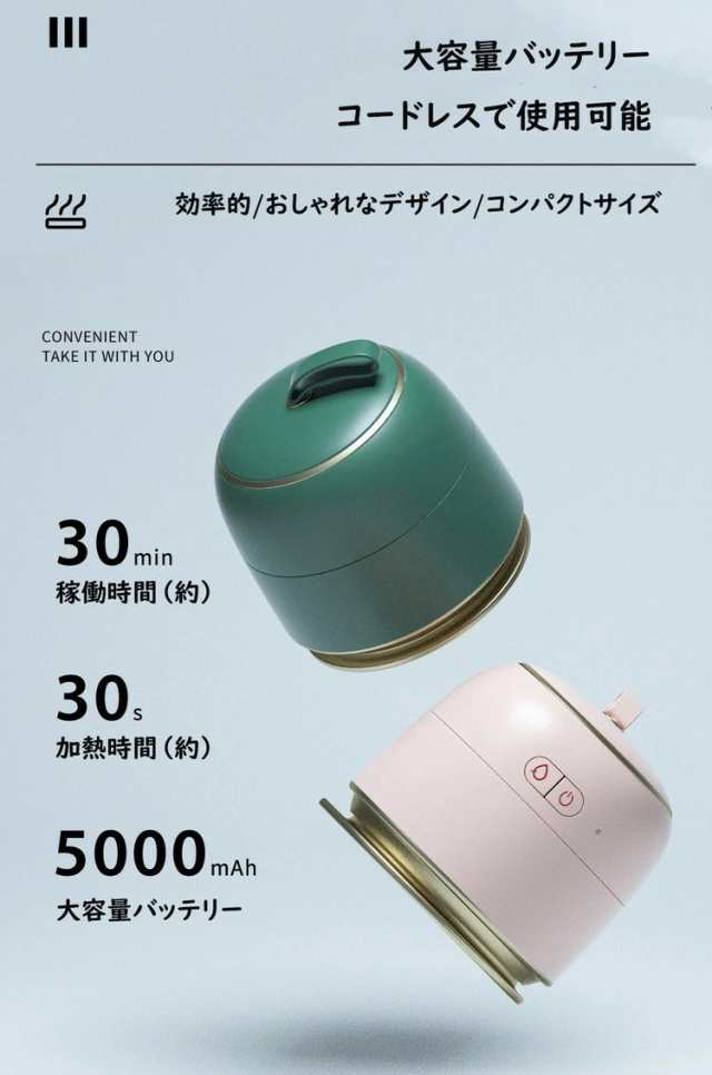 コードレスアイロン持ち運びUSB充電海外対応ポータブルアイロン小型