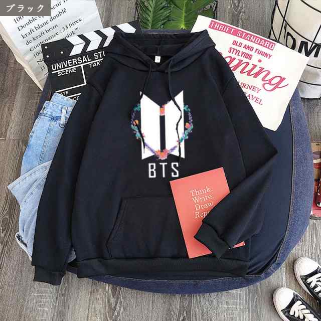 送料無料 9色 防弾少年団 BTS 韓流グッズ スウェット パーカー フード付き トップス 応援服 打歌服 カジュアルウェア BTS06｜au PAY  マーケット