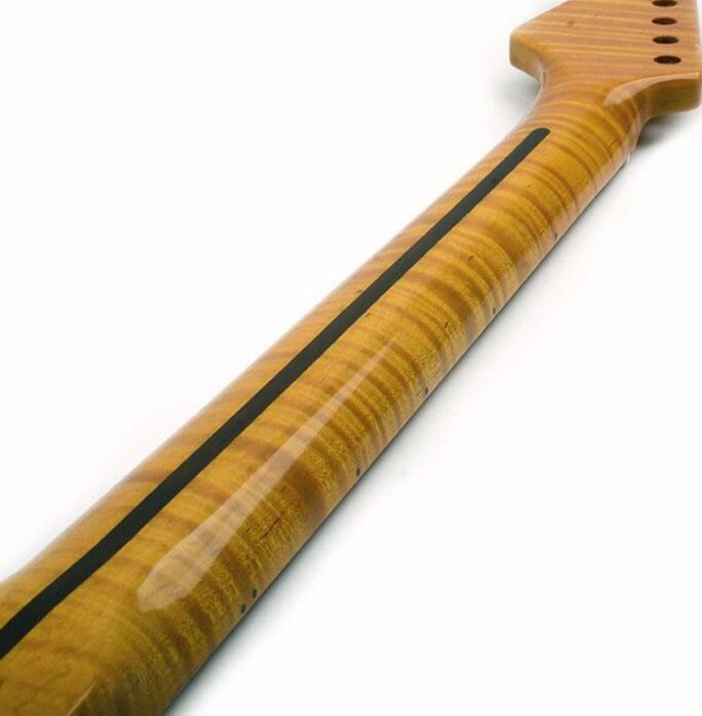 トラ杢メイプルネック STストラトタイプ交換用ネック ギターパーツ