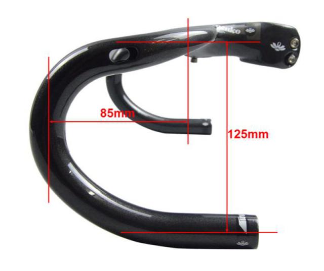 wacakoハンドル ドロップハンドル エアロ自転車カーボンハンドル ロードバイクハンドル　ステム一体式 wb022_8