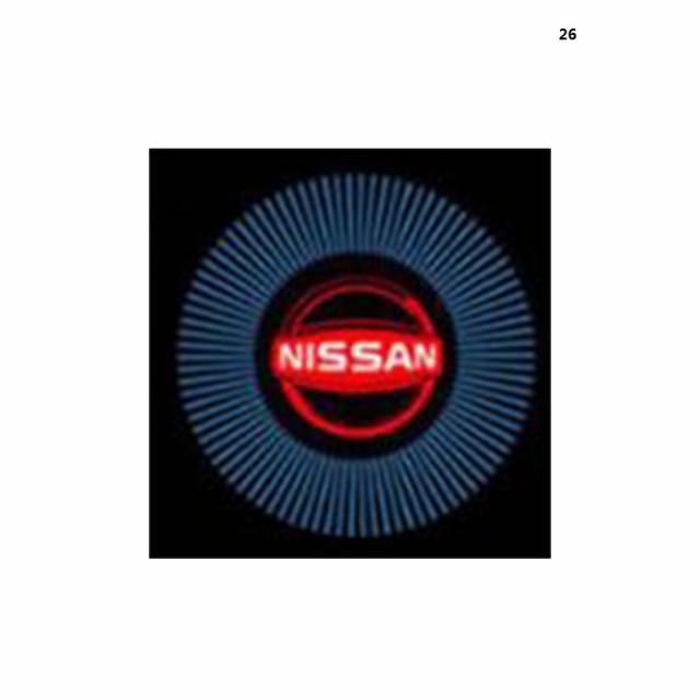 日産 Nissan 投影 LEDウェルカムライト カーテシランプ ドアロゴライト 車外装 カーアクセサリ [並行輸入品]｜au PAY マーケット