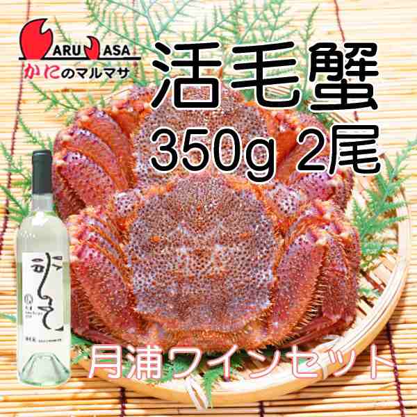 かにのマルマサ お取り寄せ ギフト 毛ガニ 北海道産 活毛ガニ350g 2尾 月浦ワインセット 毛蟹 堅蟹 カニ通販 海産物 道産品の通販はau Pay マーケット マルマサ物産