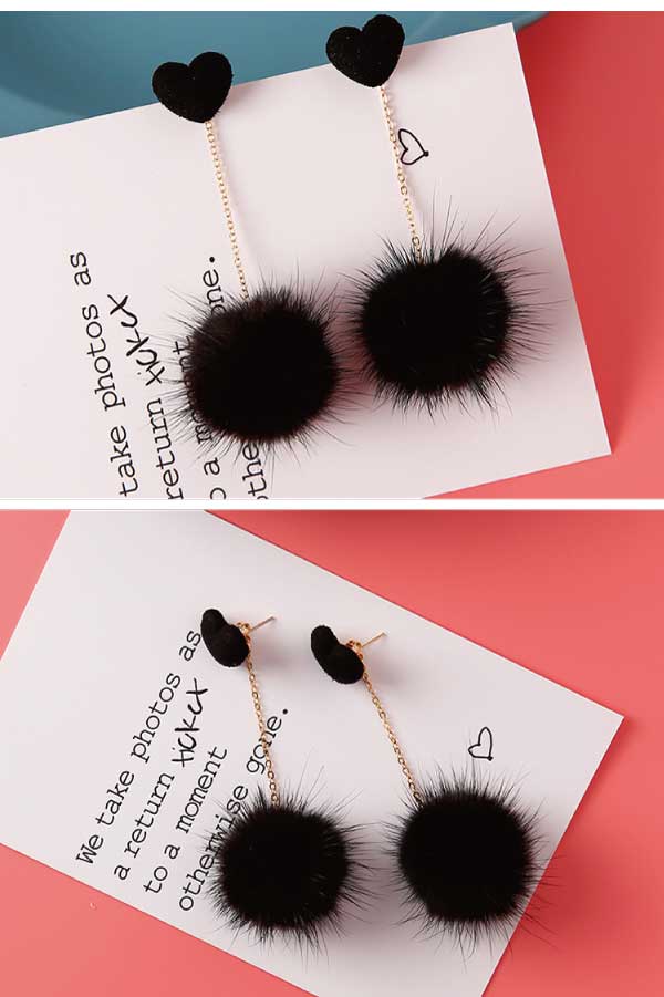 ハート ファー ゆめかわいい ピアス リアルファー ハート 可愛い ポンポン イタチ 秋冬 ギフト メール便送料無料 の通販はau Pay マーケット ファンシーアクセのhumming F