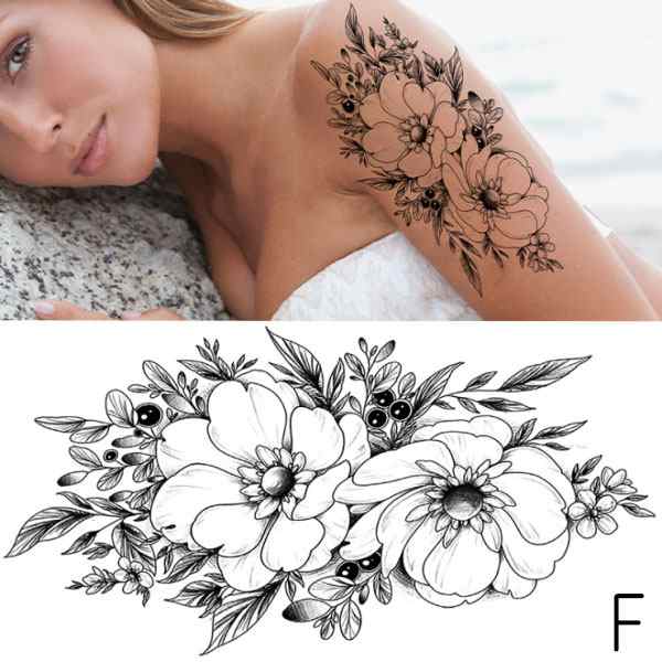 タトゥーシール フラワー タトゥ 花 ステッカー 刺青 ファッション ワンポイントTATTO 910646の通販はau PAY マーケット -  ファンシーアクセのHumming・F