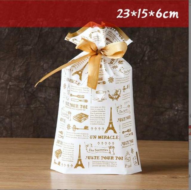 リボン付き ラッピング袋 5枚セット 菓子袋 ラッピンググッズ 桜