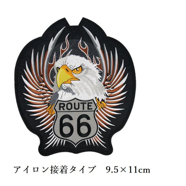 衣料用 刺繍ワッペン 刺繍イーグル 鷹 クロス バイク シール バイカー