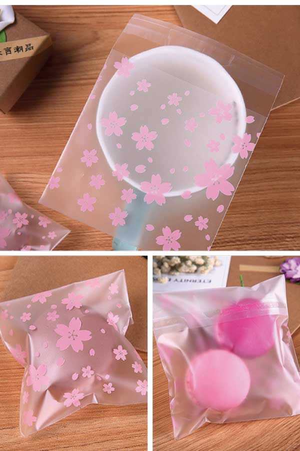 サクラ ラッピング袋 小 50枚 プレゼント 雑貨 卒業 和小物 入学 OPP袋 桜 花 お菓子 製菓 メール便送料無料 980313-50｜au  PAY マーケット