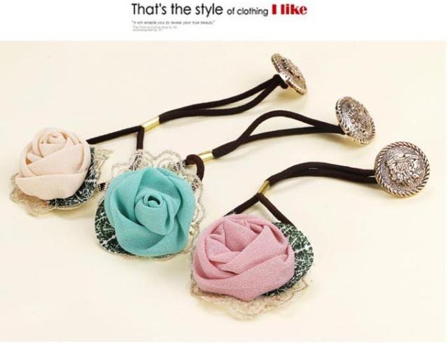 ローズヘアゴム ヘアゴム ヘアアクセ ローズ 花 バラ 薔薇 レディース